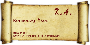 Körmöczy Ákos névjegykártya